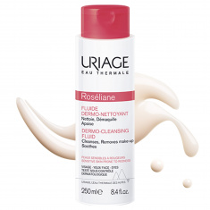 Uriage Roseliane Почистващ флуид за чувствителна кожа, склонна към зачервявания 250 ml